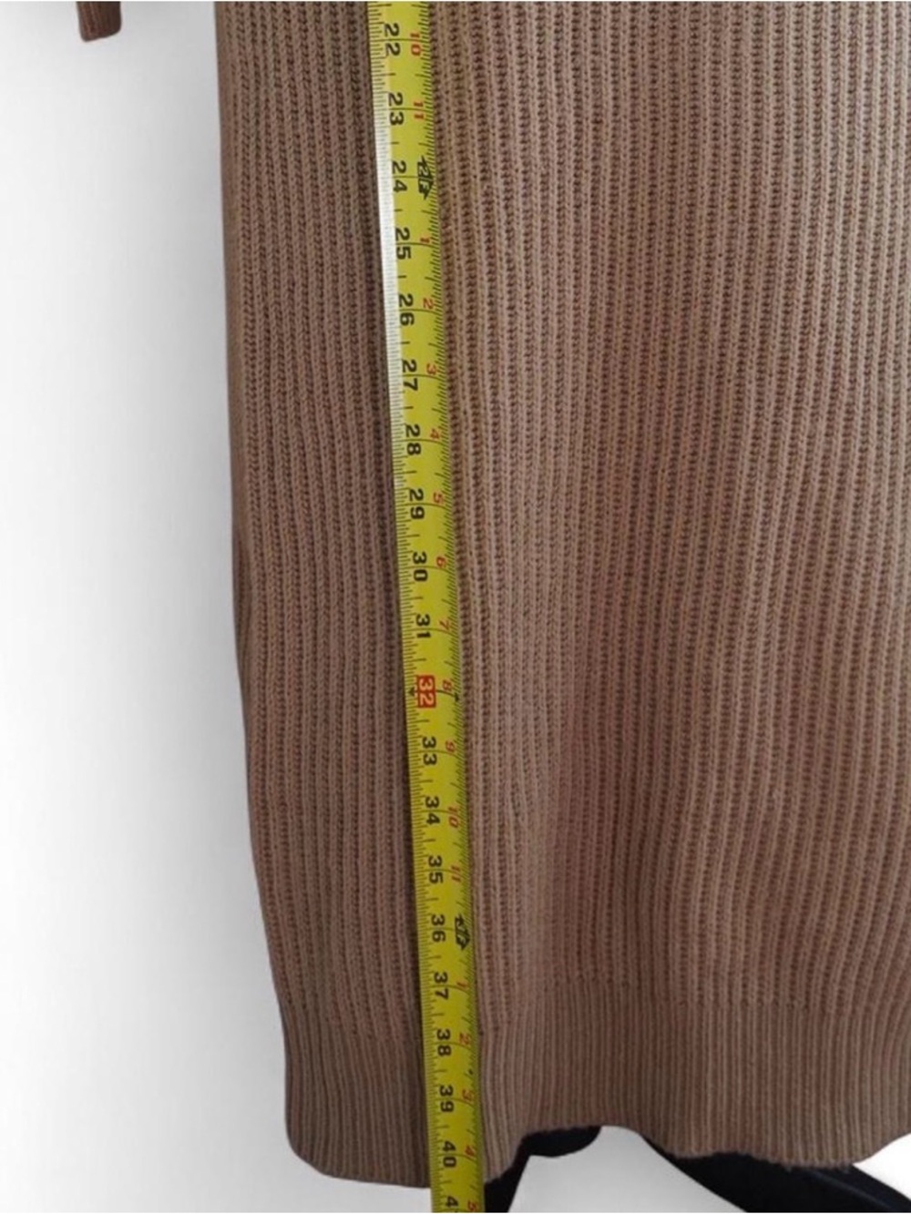 ASOS Camel Ribbed Maxi Sweater Dress - Picture 6 of 7